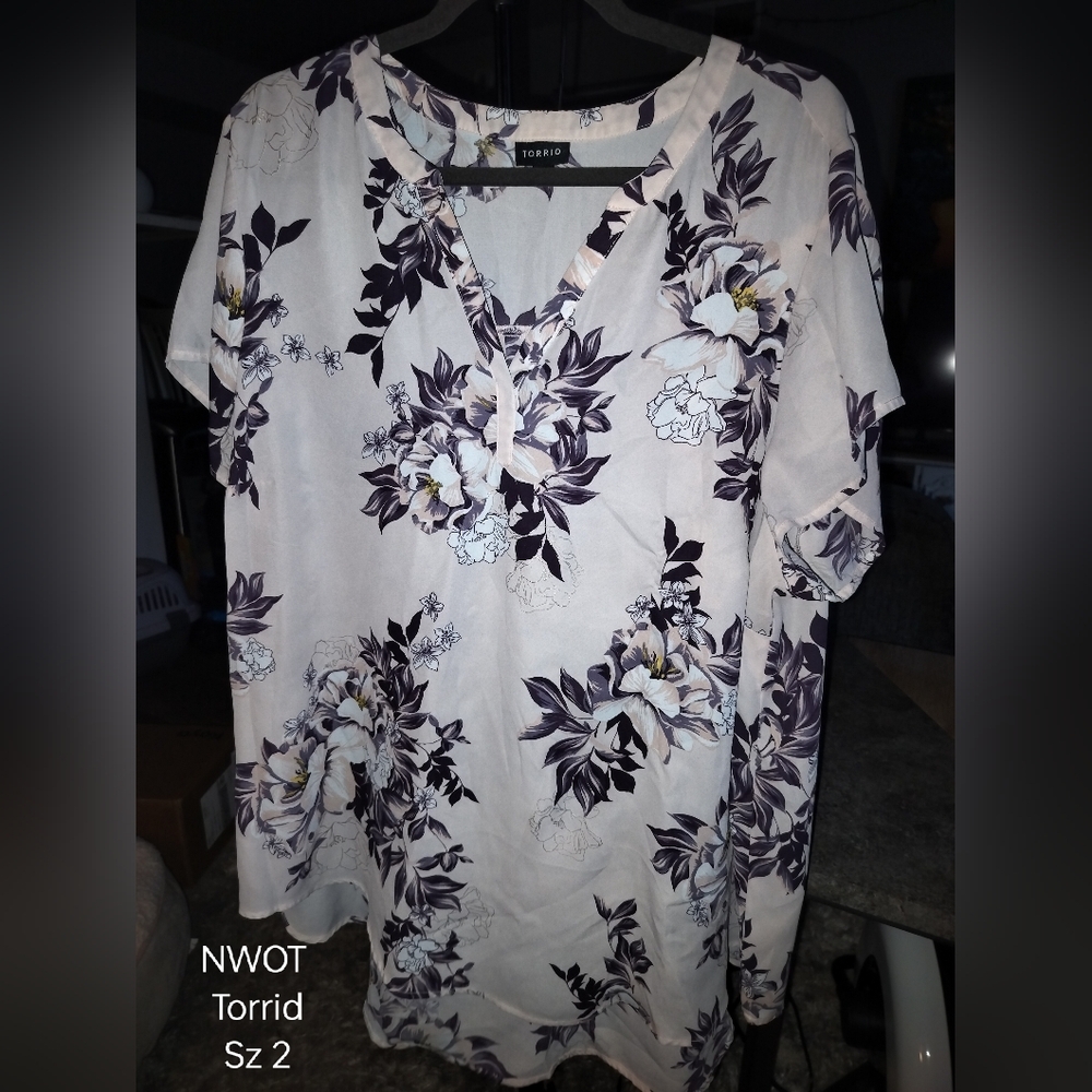 Torrid gray blouse